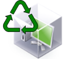 A computer and a recycle symbol

Description automatically generated